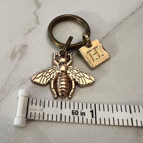 Gold Bee and Initial Charm - Picture 2 of 4